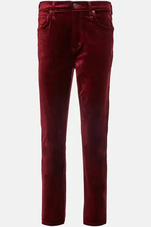 Citizens of Humanity Jolene high-rise slim velvet pants