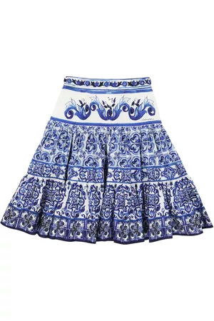 Dolce & Gabbana Kvinder Mønstrede nederdele - Printed cotton skirt
