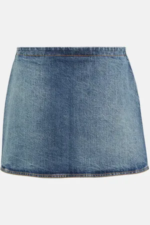 Alaïa AlaÃ¯a Denim miniskirt
