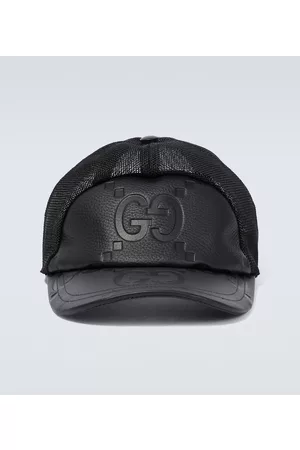 Gucci Mænd Kasketter - Jumbo GG leather and mesh baseball cap