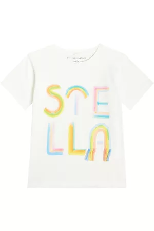 Stella McCartney Piger Kortærmede - Logo cotton jersey T-shirt