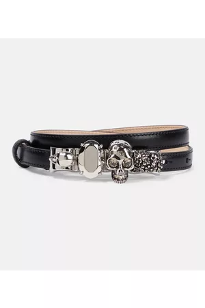 Alexander McQueen Kvinder Bælter - The Kunckle embellished leather belt