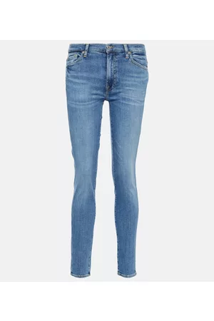 7 for all Mankind Kvinder High waist - Slim Illusion Luxe high-rise skinny jeans