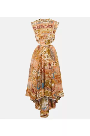ZIMMERMANN Kvinder Midikjoler - Chintz ramie floral midi dress