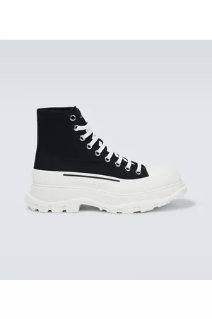 Alexander McQueen Mænd High top sneakers - Tread Slick canvas high-top sneakers