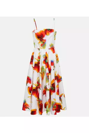Alexander McQueen Kvinder Midikjoler - Floral cotton midi dress