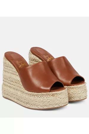 Christian Louboutin Kvinder Pumps sandaler - Ariella Zeppa leather espadrille sandals