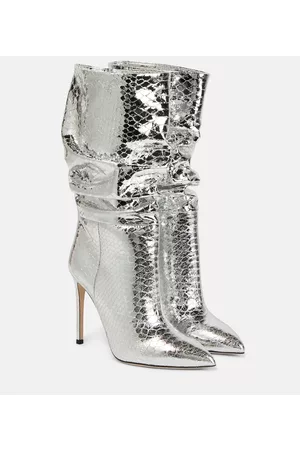 PARIS TEXAS Kvinder Pumps støvler - Slouchy python-effect leather boots