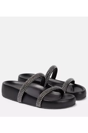 Gianvito Rossi Kvinder Pumps - Embellished leather platform slides