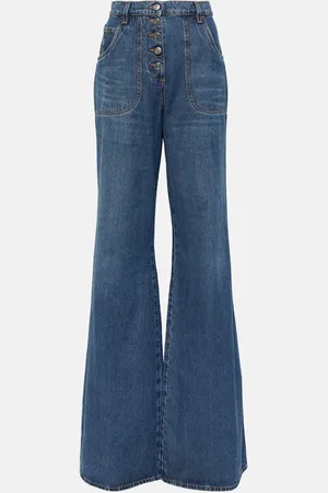 Etro Embroidered flared jeans