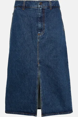 CO Denim midi skirt