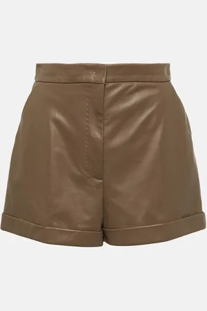 Max Mara Andorra leather shorts