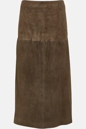 Joseph Sacha suede midi skirt