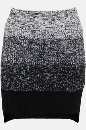 Victoria Beckham Striped wool skirt