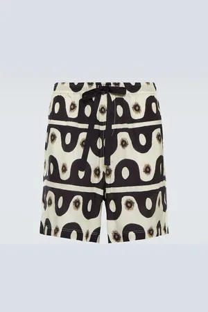 COMMAS Printed cotton and silk shorts
