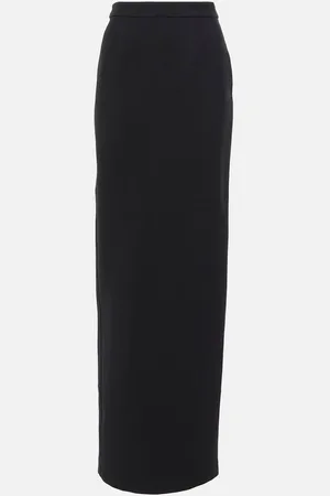Roland Mouret Asymmetrical wool and silk maxi skirt