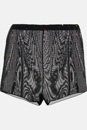 Oseree OsÃ©ree Embellished tulle shorts