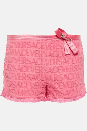 VERSACE X Dua Lipa Allover cotton terry shorts