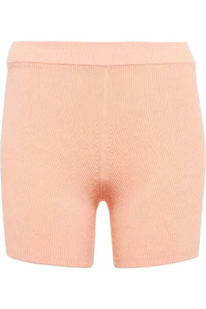 LIVE THE PROCESS Arch ribbed-knit biker shorts