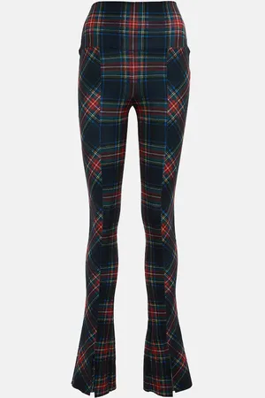 Norma Kamali Spat checked leggings
