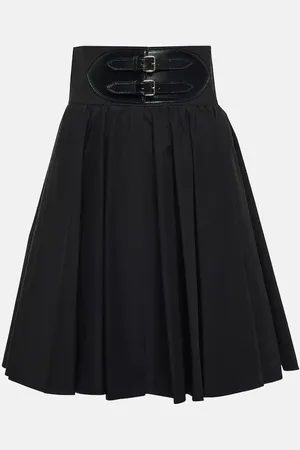 Alaïa AlaÃ¯a Belted cotton skirt