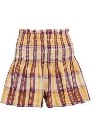 Marant Etoile Bayowel shirred cotton shorts