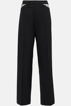 DION LEE Cutout wool straight pants