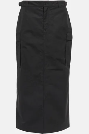 WARDROBE.NYC Cotton cargo midi skirt