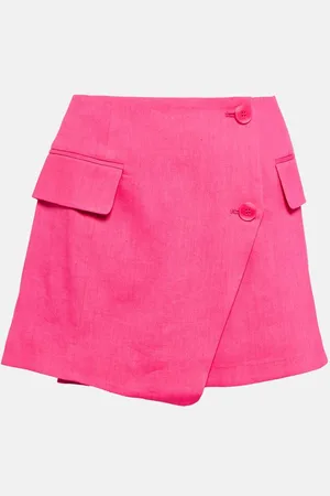 Frame Linen-blend miniskirt