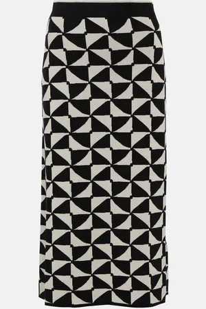 Max Mara Enza high-rise wool midi skirt