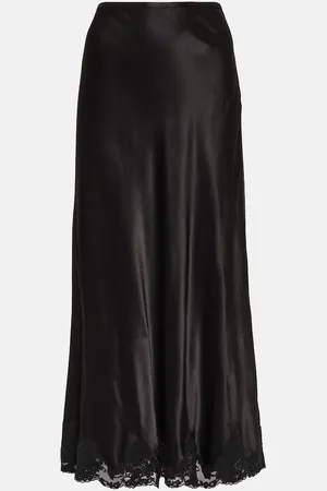 RIXO London Lace-trimmed midi skirt
