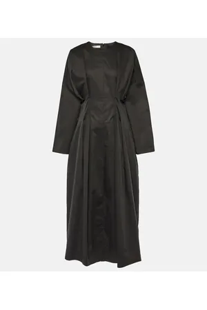 CO Gathered tton midi dress