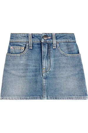 Palm Angels Logo denim skirt