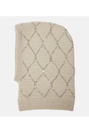 Brunello Cucinelli Sequined cashmere hood