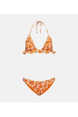 Etro Printed ruched bikini