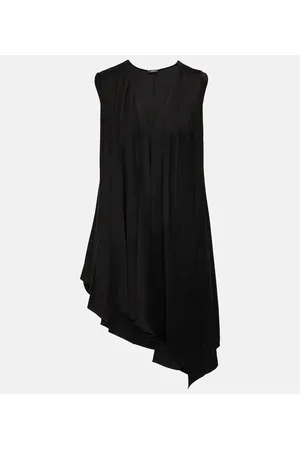 Joseph Pleated asymmetric satin top