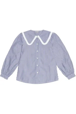 Il gufo Striped cotton blouse