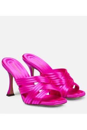 Aquazzura Oahu 95 satin mules