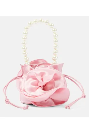 MAGDA BUTRYM Magda Small floral-appliquÃ© satin bucket bag