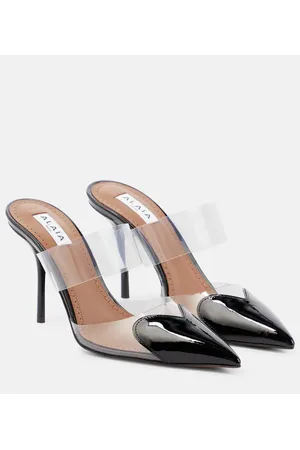Alaïa AlaÃ¯a CÅur patent leather and PU mules