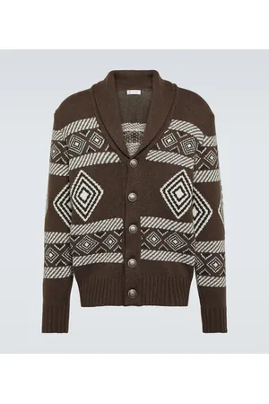 Brunello Cucinelli Jacquard cashmere cardigan