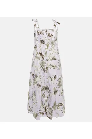 Erdem Georgiana printed cotton and silk midi dress