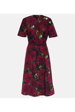 Oscar de la Renta Cotton-blend poplin midi dress