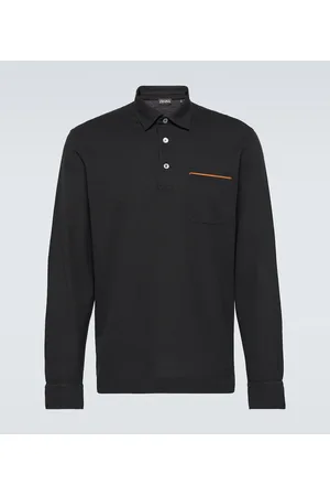 Ermenegildo Zegna Long-sleeved cotton piquÃ© polo shirt