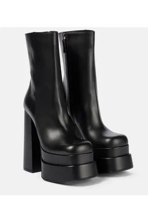 VERSACE Intrico leather platform ankle boots