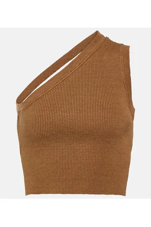 Jacquemus La Maille Ascu linen-blend crop top