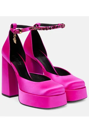 VERSACE Medusa Aevitas satin platform pumps