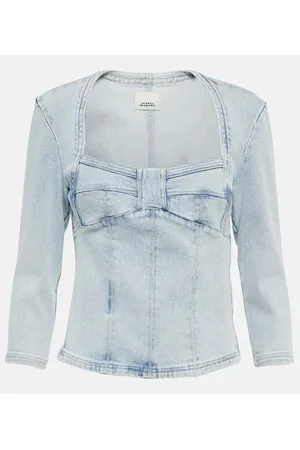 Isabel Marant Vanio bleached denim top
