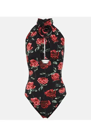 MAGDA BUTRYM Floral cutout jersey bodysuit
