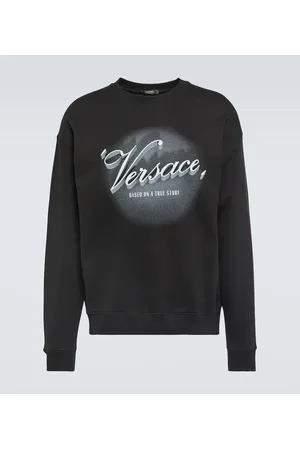 VERSACE Printed cotton jersey sweatshirt